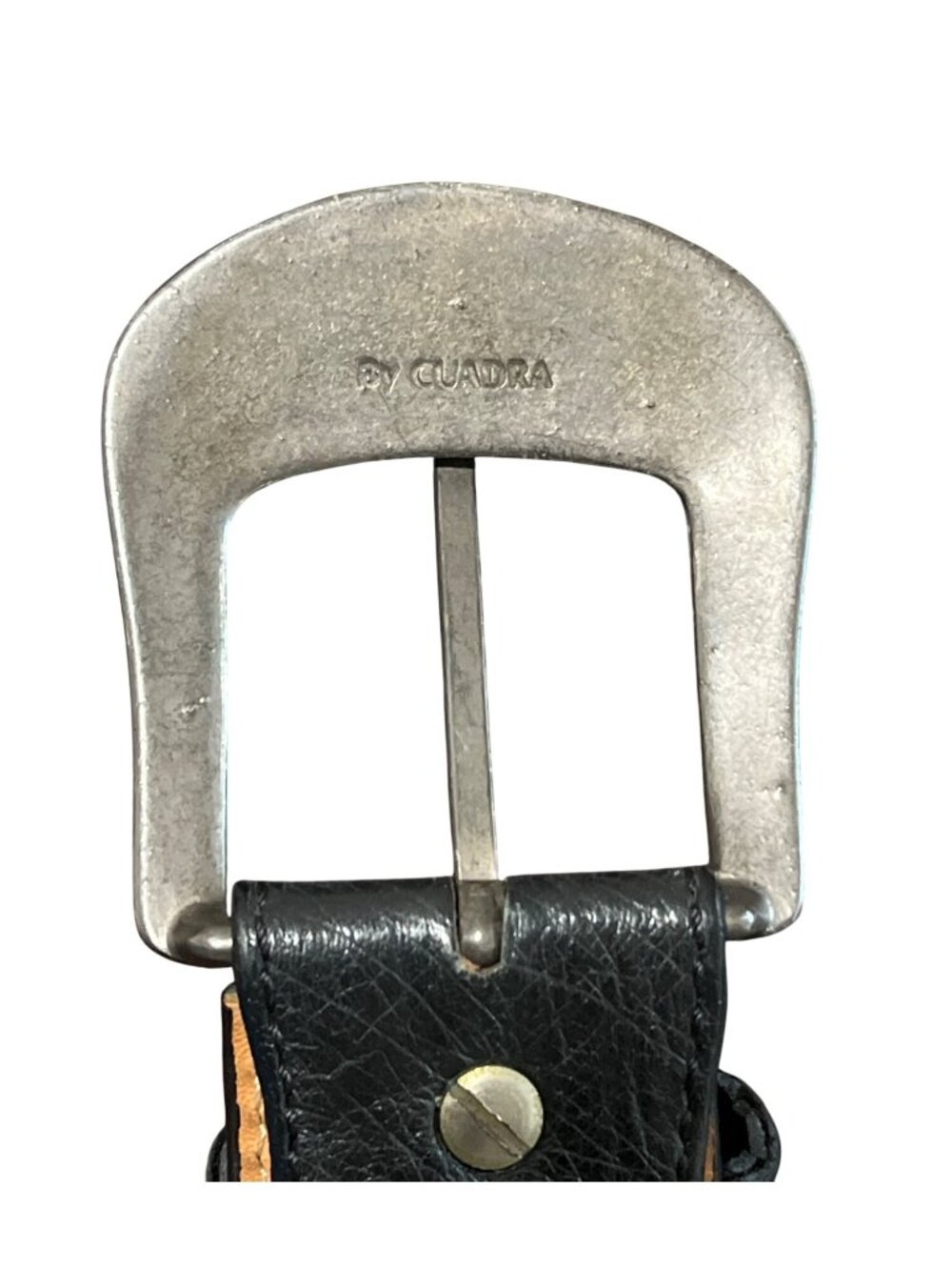 Belt By Cuadra Genuine Ostrich Skin Mens Size 38 Black With Metal Buckle 15088 - Picture 5 of 8